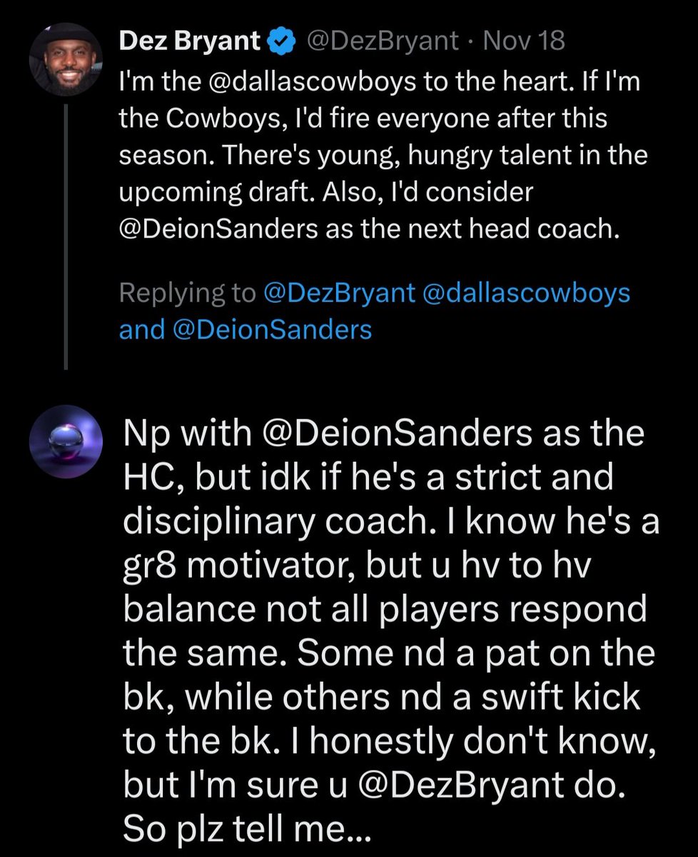 Trickysbaaack's tweet photo. @DezBryant @dallascowboys @DeionSanders https://t.co/3l7FFErUpK