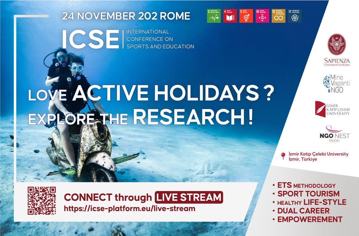 MineVagantiNGO's tweet image. 🎉 Join the 1st International Sport Tourism Symposium on Nov 22, 2024! Explore smart, sustainable, and fair potentials in Sport &amp;amp; Education with global experts. 🌍

Register &amp;amp; learn more: icse-platform.eu/icse2024/progr…

#SportTourism #SustainableTourism #ICSE2024