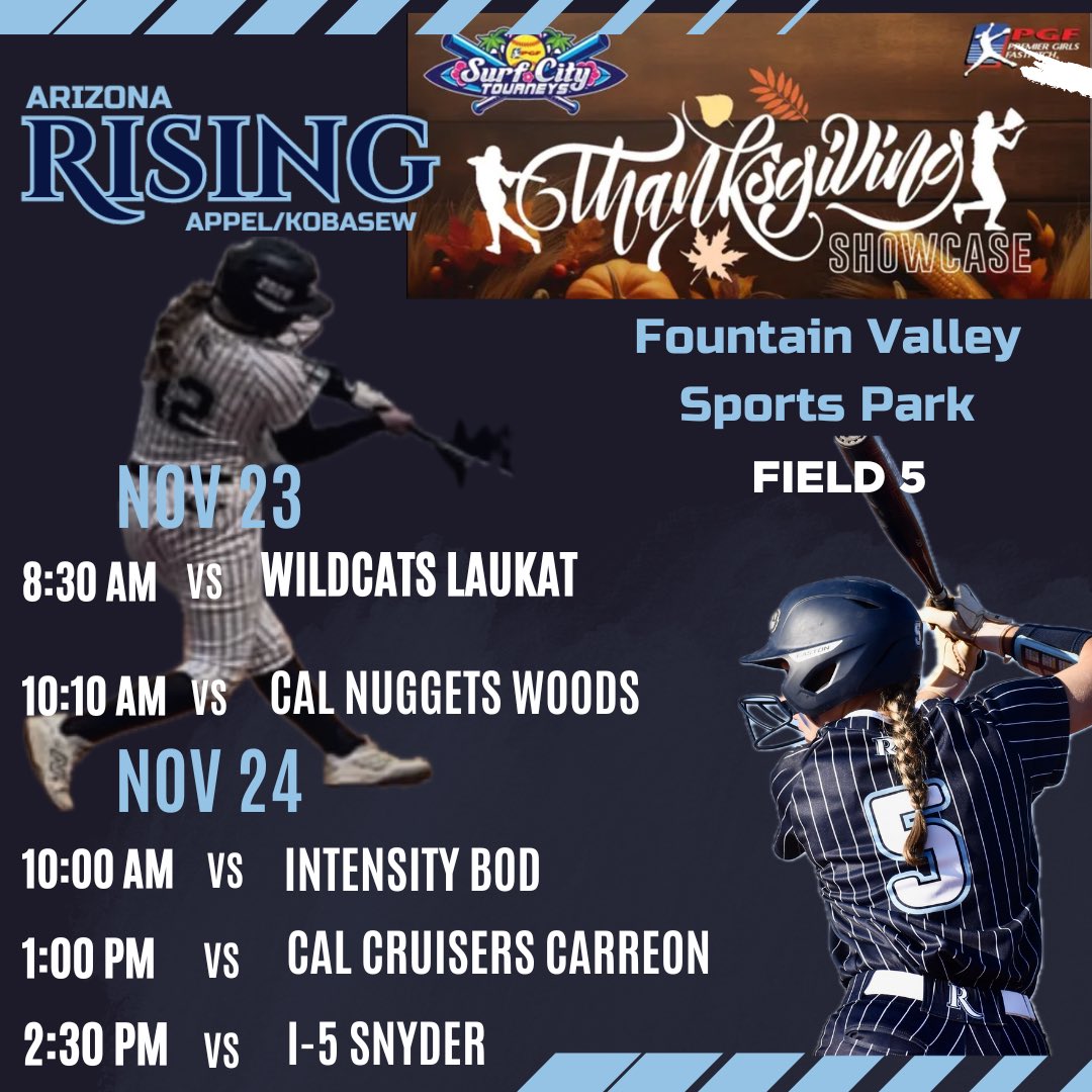 Team is back on the road this weekend.  Traveling to California for the Early Thanksgiving Showcase.