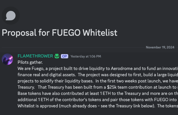 Fuego_Labs's tweet photo. $FUEGO was built to be a decentralized, deflationary bribe machine.  It will capture Billions in liquidity and trade volume on $AERO in the years to come while maintaining an ever increasing incentive mechanism for bringing Trillions in digitized RWAs onchain to @base.  Please support our $Aero @aeroxyz Whitelist Proposal to kick off the Great Flywheel.
#JustWarmingUp  

https://t.co/NgCcI4Vx4b