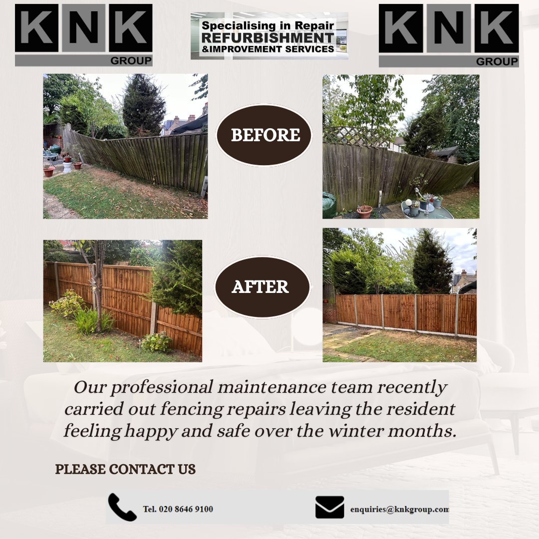 KNK are proud of our specialist teams providing a range of building maintenance services including, but not limited to, Plumbing, Fire Doors, Roofing, Electrics, Drainage and Fencing,