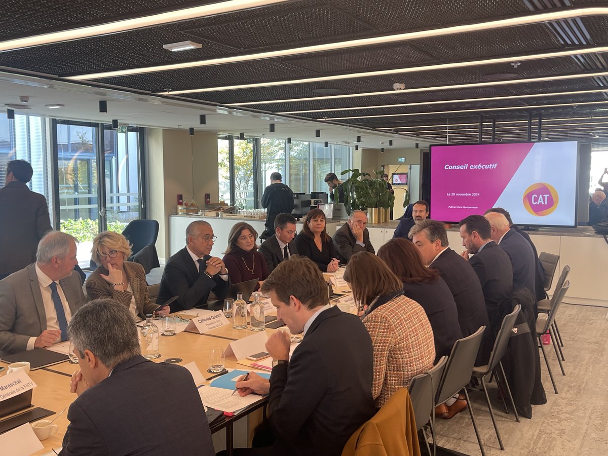Le Conseil exécutif des <a href="/ActeursTourisme/">Confédération des acteurs du tourisme (CAT)</a> accueillait ce jour <a href="/Marina_Ferrari/">Marina Ferrari</a>, Ministre chargée de l'économie du tourisme au Pullman Paris Montparnasse

Compétitivité, attractivité, durabilité :  des chantiers exigeants et une vraie ambition pour note secteur !