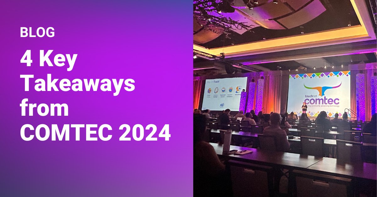 TouchNet's tweet image. #COMTEC2024 was one for the books! Read about our top insights from our four days of sessions and networking: bit.ly/4hUEetL

⭐ Silos still exist, but are shrinking
⭐ Compliance is expanding
⭐ Updates from Washington DC
⭐ The higher ed community is strong