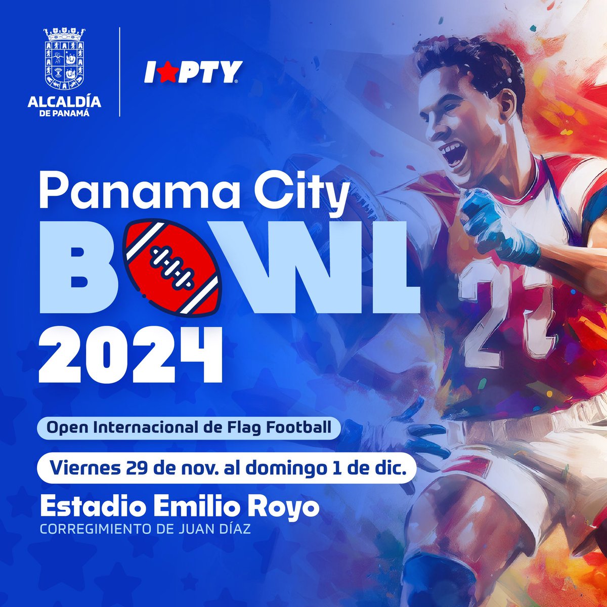 Flag football… no se diga más, agenda y prográmate para este open internacional
Sub dirección de deportes 
<a href="/Panamaalcaldia/">Alcaldía de Panamá</a>