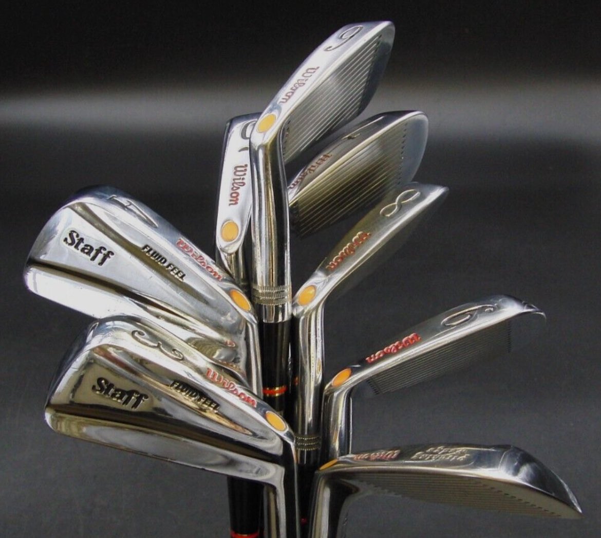 cozzieman's tweet photo. @MyGolfSpy The ones I think back most fondly on and bought with my own money were the @LynxGolfGlobal Parallax Boom Boom Driver and a set of beautiful @WilsonGolf Staff Fluid Feel Irons. They looked so good but hard to use for a 14 year old me. https://t.co/4TFzTHZvof