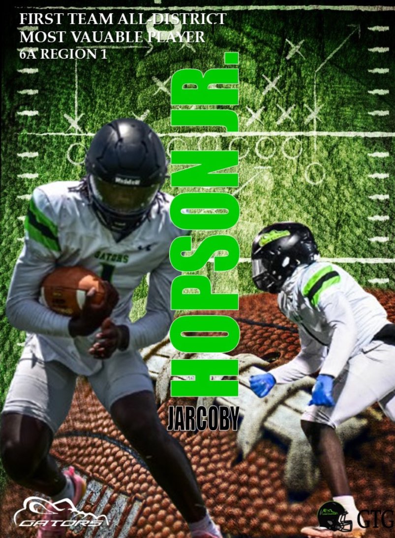 JarcobyJ's tweet photo. Grateful and Thankful to be 6A First Team All-District Most Valuable Player!! All Glory to Man Above. @nester_nick @LCHSGoGators @desoto_news @JarcobyH @CoachKTJ Coach Skip 🫡 https://t.co/rfaG4gVkAV