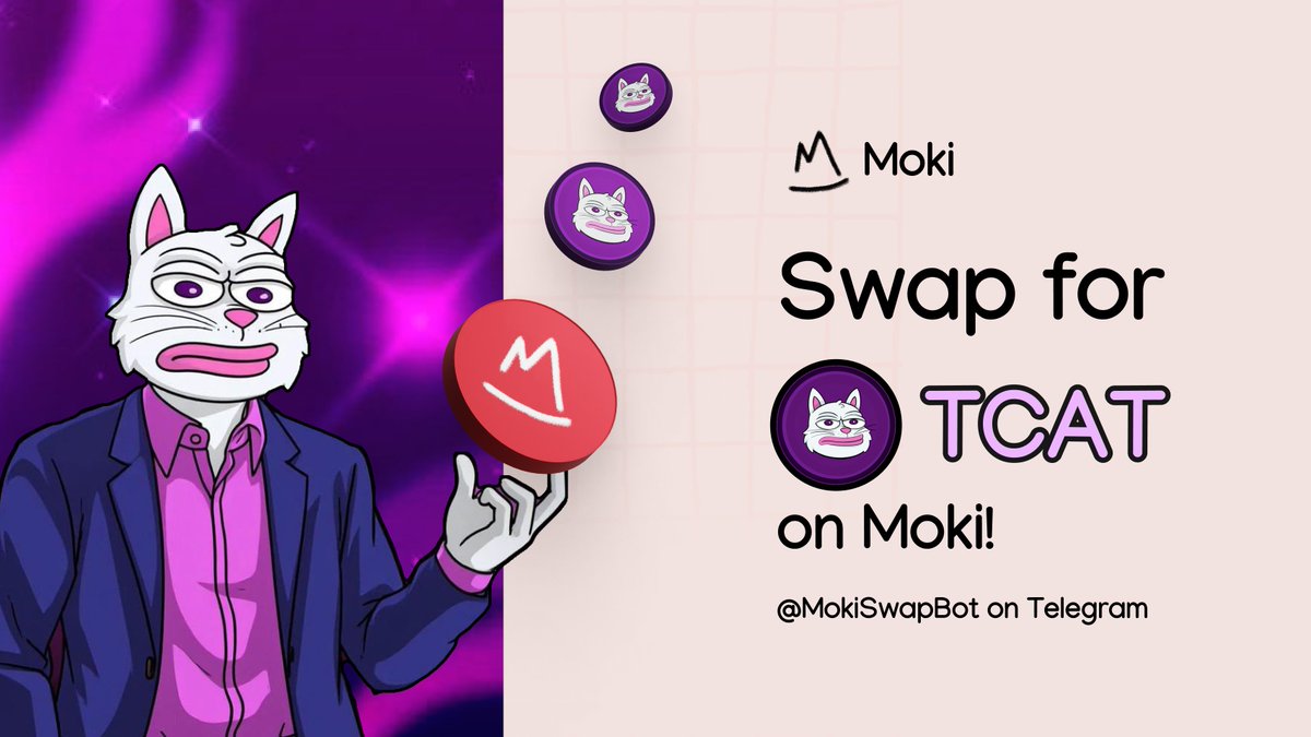 moki_ag's tweet image. Everyone wins with @TonCatonTon 👋

$TONCAT is now live on Moki

🔁 Swap using any token
💸 Get the best rates with one tap
📈 Track live prices &amp;amp; real-time charts

TCAT is focused on long-term value and community well-being. Player Pump Player, no PVP. Everyone wins.