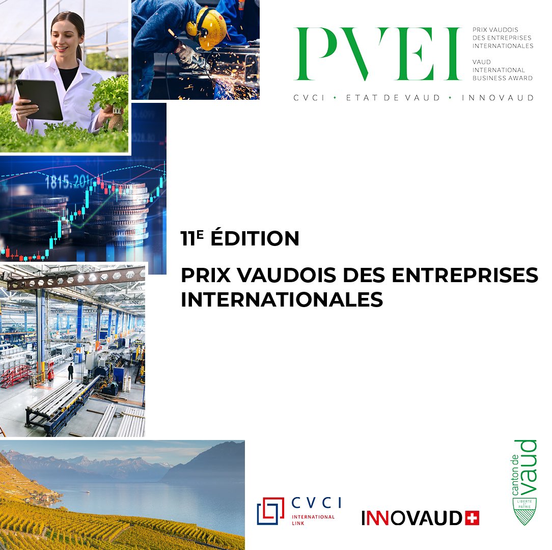 Bienvenue à la 11e édition du #PVEI ! 

Suivez-nous pour découvrir les entreprises internationales qui font rayonner le canton de #Vaud à l’international ! 

<a href="/EtatdeVaud/">Etat de Vaud</a> <a href="/Innovaud/">Innovaud</a> 
#business #vaud #internationallink