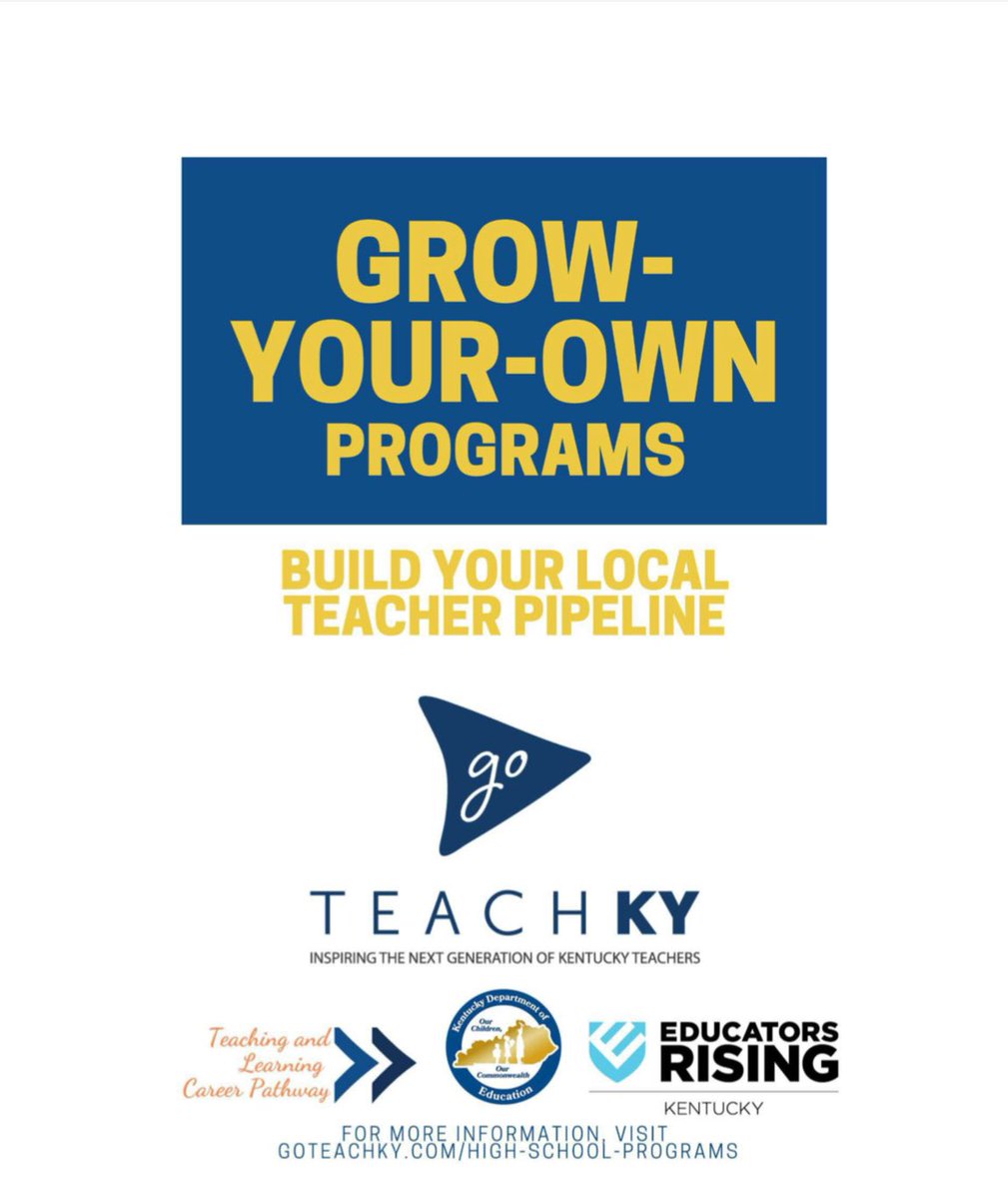 Want to learn more about Grow Your Own programs in Kentucky?

Visit:

goteachky.com/high-school-pr…