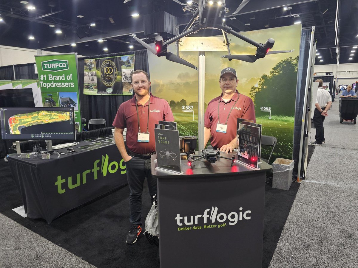 turflogicai's tweet image. Come pay us a visit @CarolinasGCSA!

#carolinasgcsa #turflogic #turflogicai #golfcourse #golfcoursemanagement #golfcoursemaintenance #drone #drones