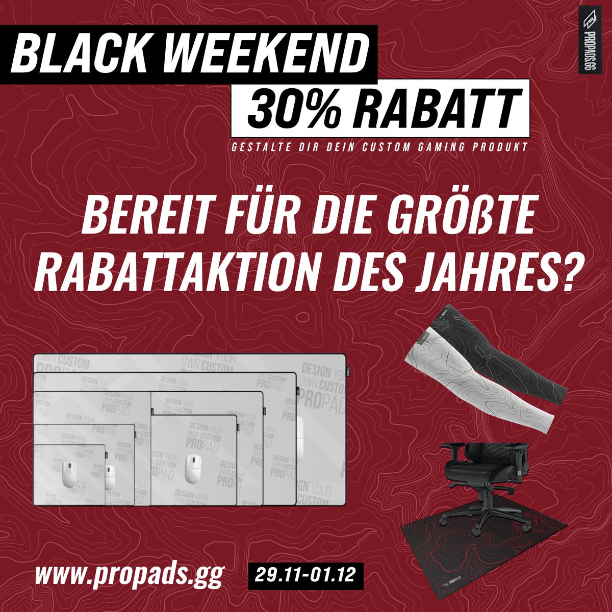 Kein Black Friday, BLACK WEEKEND!🤩

Vom 29.11. bis einschließlich dem 01.12. gibt es unsere größte Rabattaktion des Jahres!🚀

30% Rabatt auf das gesamte Sortiment!😱

Die perfekte Gelegenheit, dem Setup mal wieder ein Upgrade zu gönnen! 🔥
#BlackFriday #BlackFridayDeals