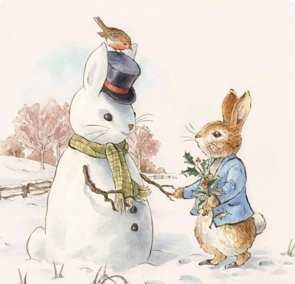 Love this snow bunny by Beatrix Potter