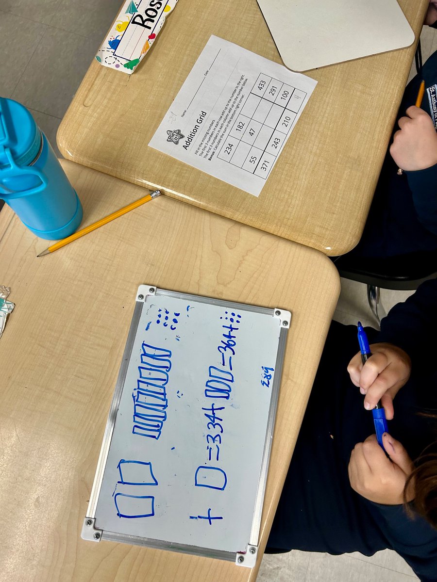 MissProminska's tweet photo. Students are working in pairs to apply learned addition &amp; subtraction strategies ➕➖ Great collaboration &amp; teamwork Gr 3s! @saopmilton1 https://t.co/A3DzR1Tkul