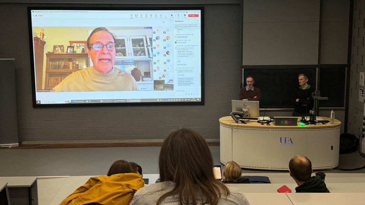 Today’s POW 💥 speaker was Scott Myers-Lipton sharing experiences on Teaching Social Action, beamed live from California to LT2