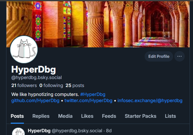 HyperDbg's tweet photo. We're sharing updates on #HyperDbg releases and debugging tips on #Bluesky and #Mastodon too!
You can also follow us there. 😊
- https://t.co/Ve9cDzmW38
- https://t.co/JAKjftUis9 https://t.co/jBoxKULibq
