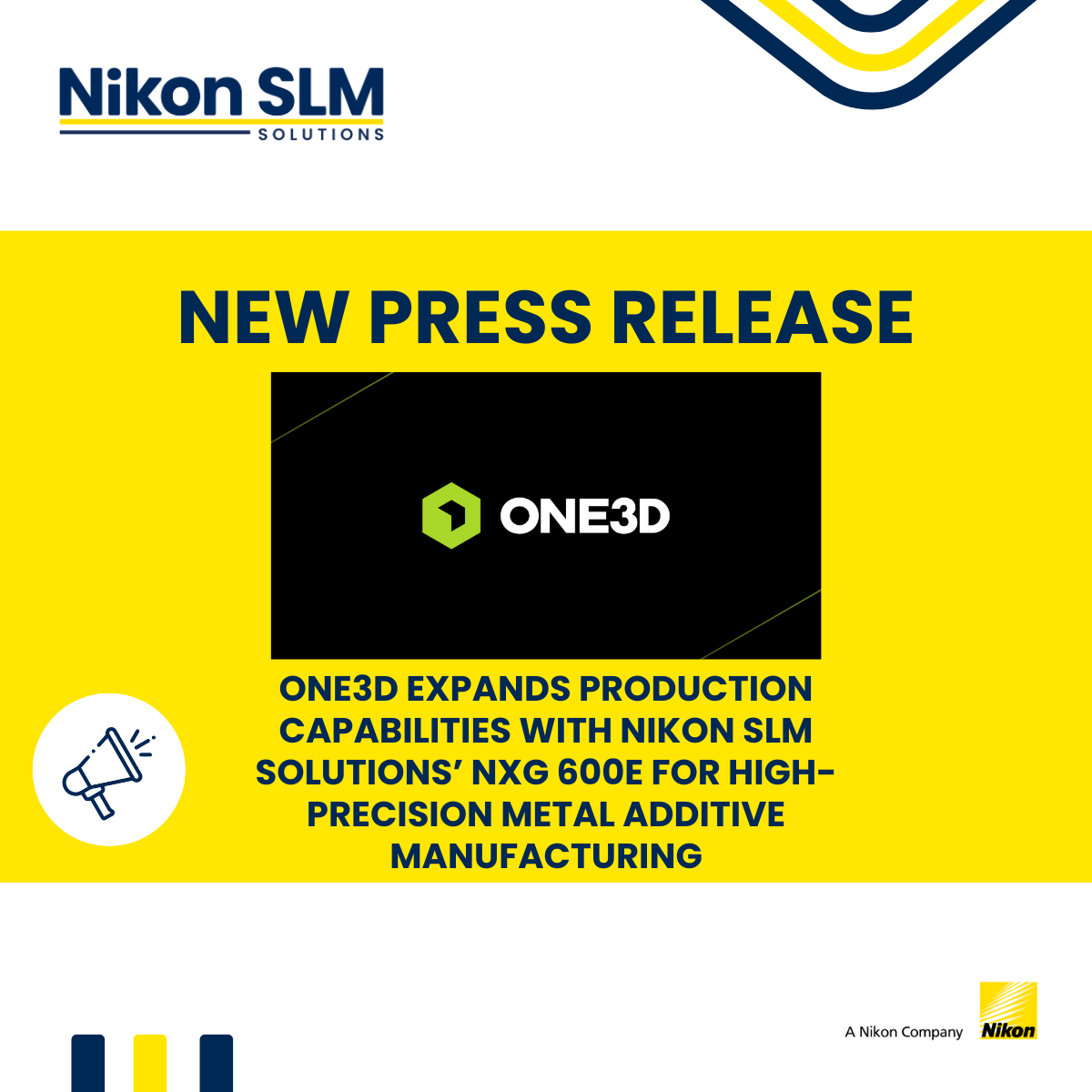 ONE3D Expands Production with the NXG 600E — We’re excited to announce that ONE3D s.r.o. has acquired the NXG 600E, bringing high-precision, large-format metal additive manufacturing to new heights! Full PR: nikon-slm-solutions.com/newsroom/one3d…