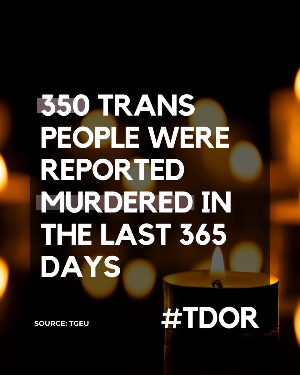 Sp_Outfitters's tweet photo. Today marks the 25th Transgender Day of Remembrance, when we remember the trans and non binary people senselessly murdered across the globe. 

Take time some today to honour those who have lost their lives, and remember the strength of those who remain. 

Source: TGEU https://t.co/EwvXN1BypW