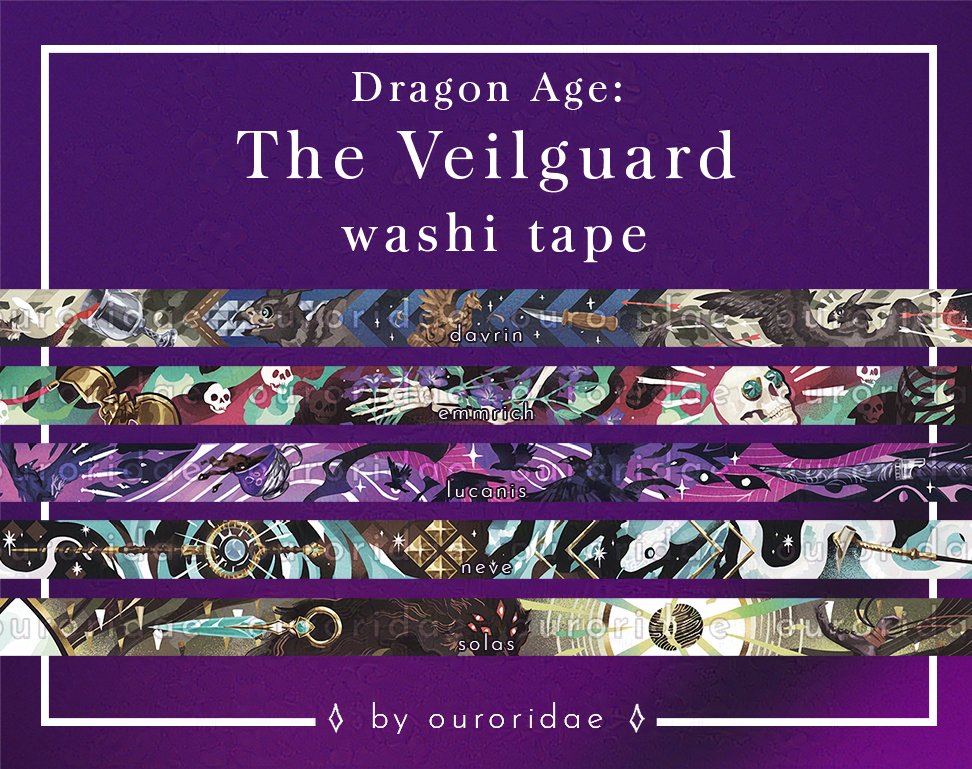 Ouroridae's tweet image. 🗡️#DragonAge The Veilguard PREORDERS OPEN 🐉

All of my Dragon Age charms, lanyards, washi tape and stickers are available to preorder! 
⭐️Preorders end on 13 Dec

My Lucanis and Taash prints are also available
#dragonagetheveilguard #veilguard 

⬇️
