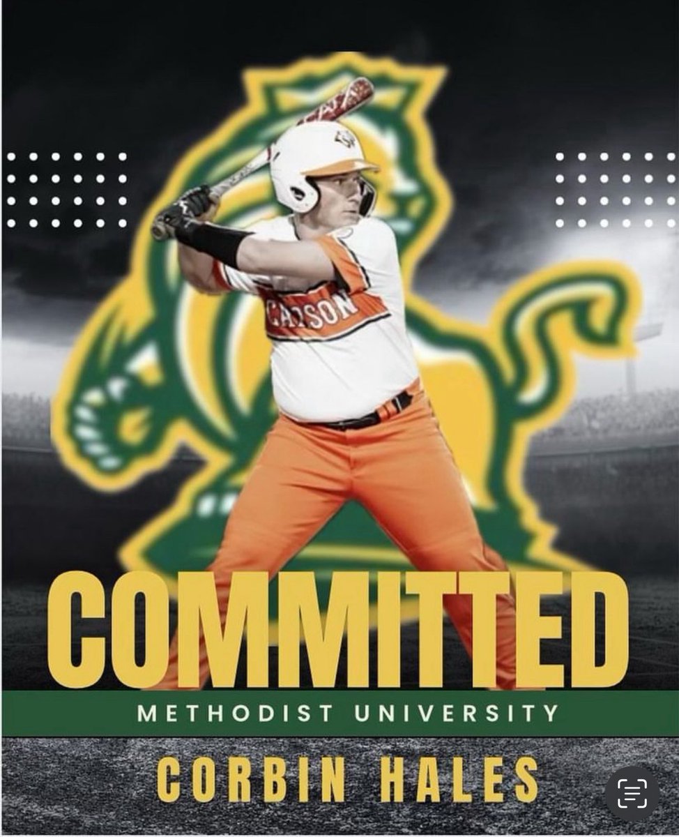 Another one!!!! Corbin Hales INF Carson HS makes his commitment to Methodist University! Corbin is our 9th baseball player to commit to playing college baseball in our 2025 class. Dawgs Being Dawgs! Go Bulldogs.