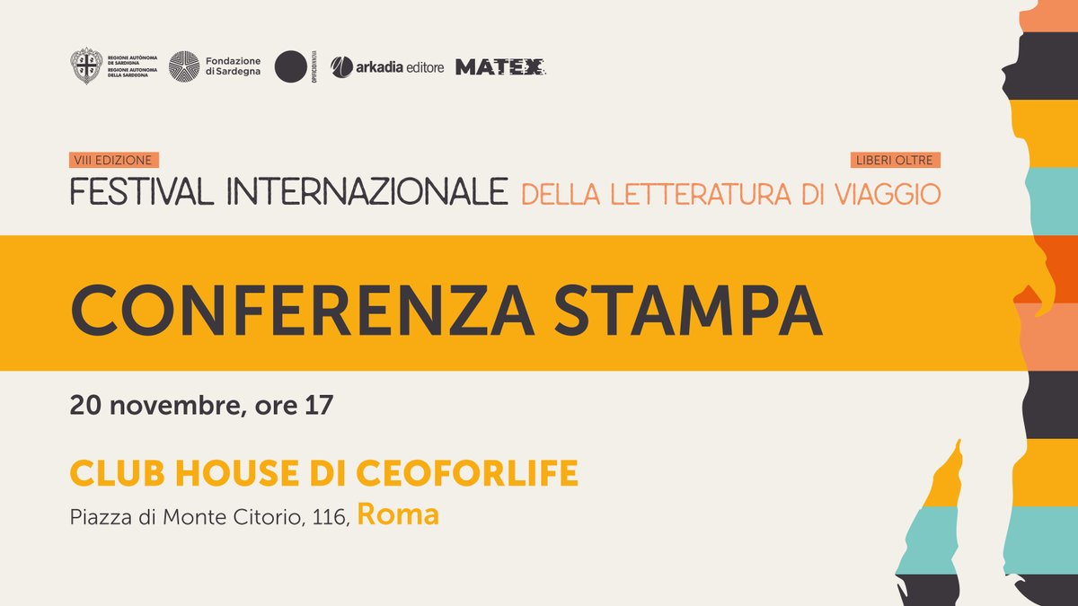 Il Festival Internazionale della letteratura di viaggio sta per iniziare.

Segui la diretta della conferenza stampa di presentazione collegandoti da questo link: us06web.zoom.us/j/87942933449