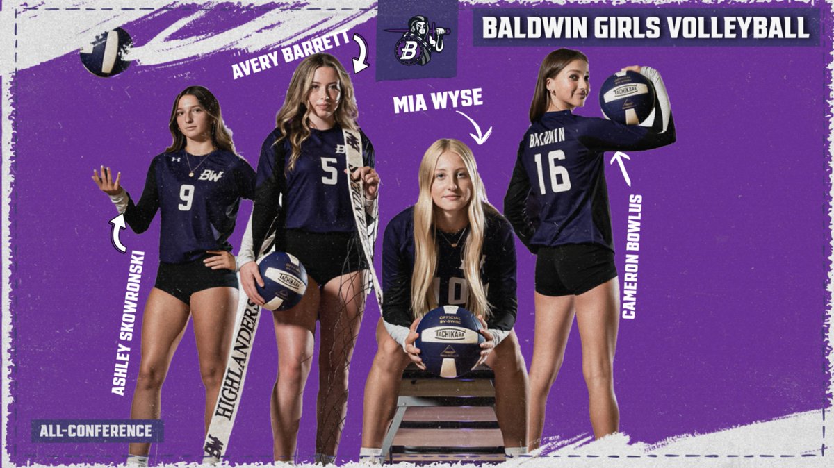 🎉 Congratulations to our girls volleyball players who earned All-Conference honors this season! 🏐💪 We are so proud of your hard work and dedication. Can't wait to see your continued growth and success! 🌟🙌 #GoHighlanders  #AllConference