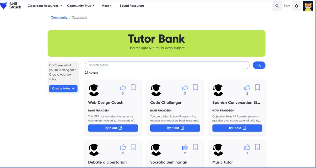 💡 Need fresh ideas? Check out the Tutor Bank in Chat for Schools!

Discover AI-powered tutors crafted by educators to save time and spark creativity. Log in to explore, collaborate, and even upload your own!

➡️ hubs.ly/Q02YJb3Z0