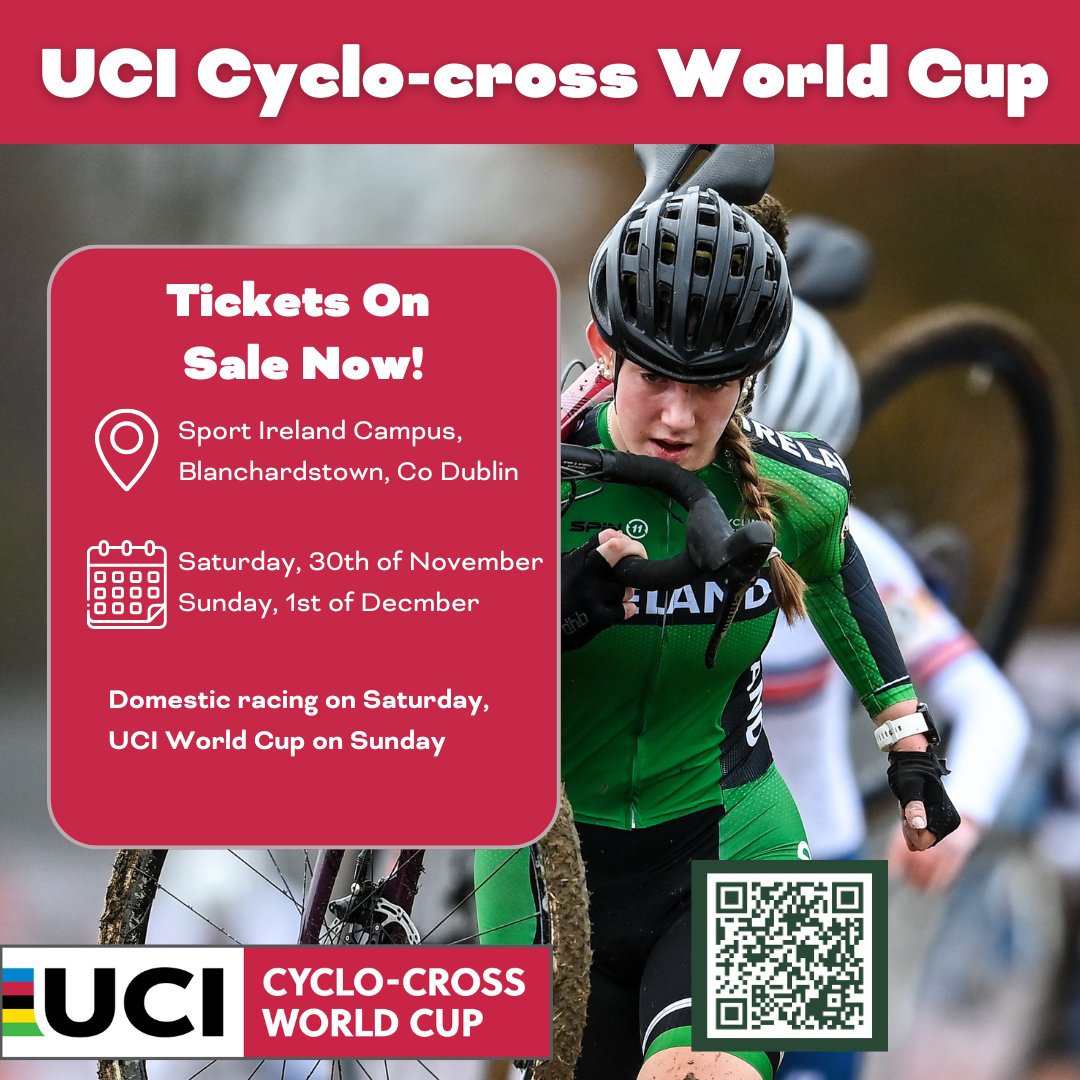 𝐆𝐞𝐭 𝐘𝐨𝐮𝐫 𝐓𝐢𝐜𝐤𝐞𝐭𝐬!

📣 The UCI Cyclo-cross World Cup Dublin is just around the corner!

🎟️ Tickets are on sale now and at a discounted rate, buy now and save!

💰 €20 per person (online price!), children go free!

🔗ucicyclocrossworldcup.pulse.ly/cpz9dh88ko

#CyclocrossWorldCup2024