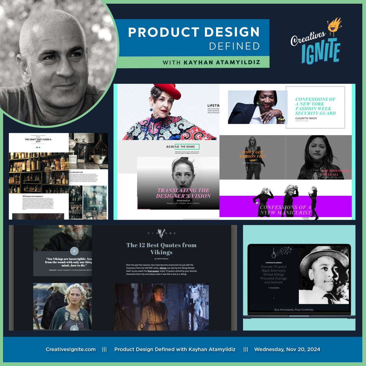 Product Design Defined with Kayhan Atamyildiz

I hope you will join us LIVE for Episode 490 on Wednesday, November 20, 2024 at 7:30pm GMT / 2:30pm ET / 11:30am PT / 9:30am in Hawaii. 

Signup here to get the link delivered to your inbox. creativesignite.com/signup