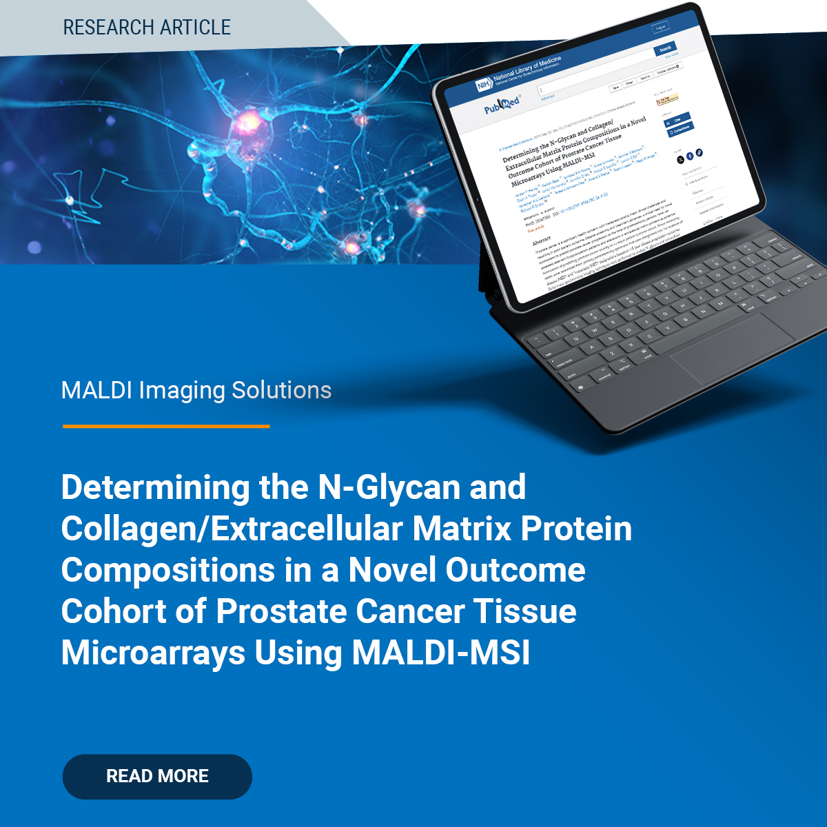 BrukerMassSpec's tweet image. New research uses #MALDI-MSI to profile n-glycan and extracellular matrix protein patterns linked to prostate #cancer outcomes. Higher levels were found in metastatic tissues, offering potential #biomarkers for disease progression. Read more: goto.bruker.com/3OhIE05
#MS #imaging