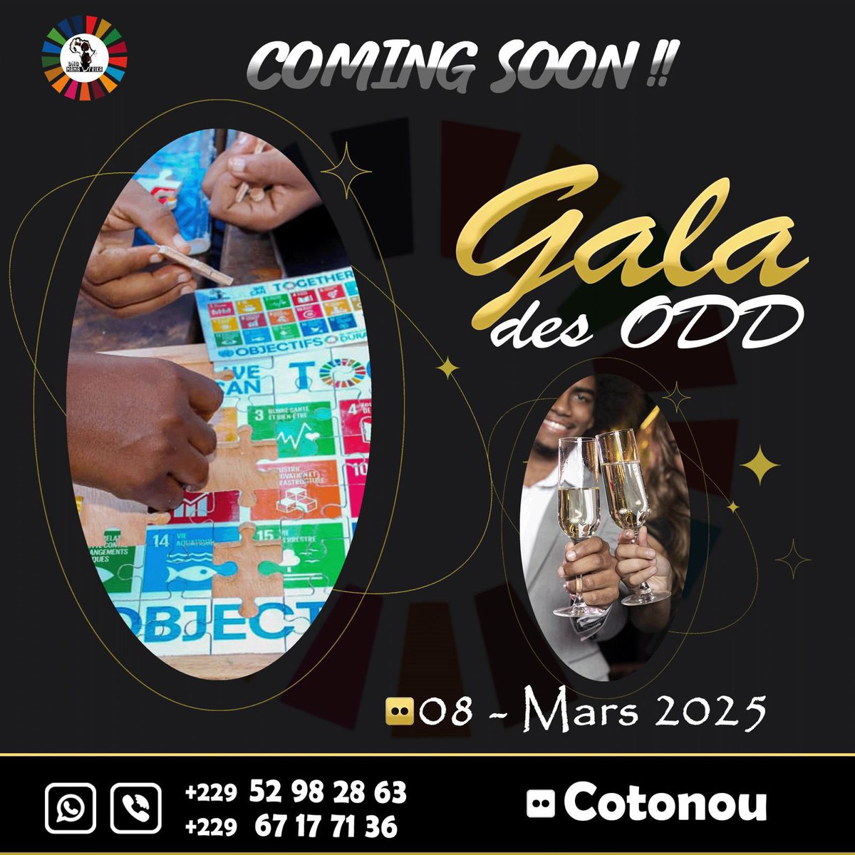 🎉 Le Gala des ODD 2025 approche !
📅 8 mars 2025 | 💵 10 000 FCFA | 🕛 Clôture des inscriptions : 31 janvier 2025.

Rejoignez-nous pour célébrer l’engagement en faveur des #ODD , #MamaAfrika !🌍

👉 Inscrivez-vous maintenant : me.fedapay.com/6-k1RNlg.