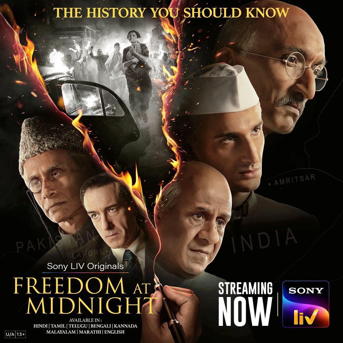 Nikkhil Advani's #FreedomAtMidnight is such a well-made web series. My recent favorite. 🙌It's streaming on <a href="/SonyLIV/">Sony LIV</a> . 

This series revisits the months leading up to India's Independence, focusing on the intricate dynamics between the key leaders. It dives deep into the