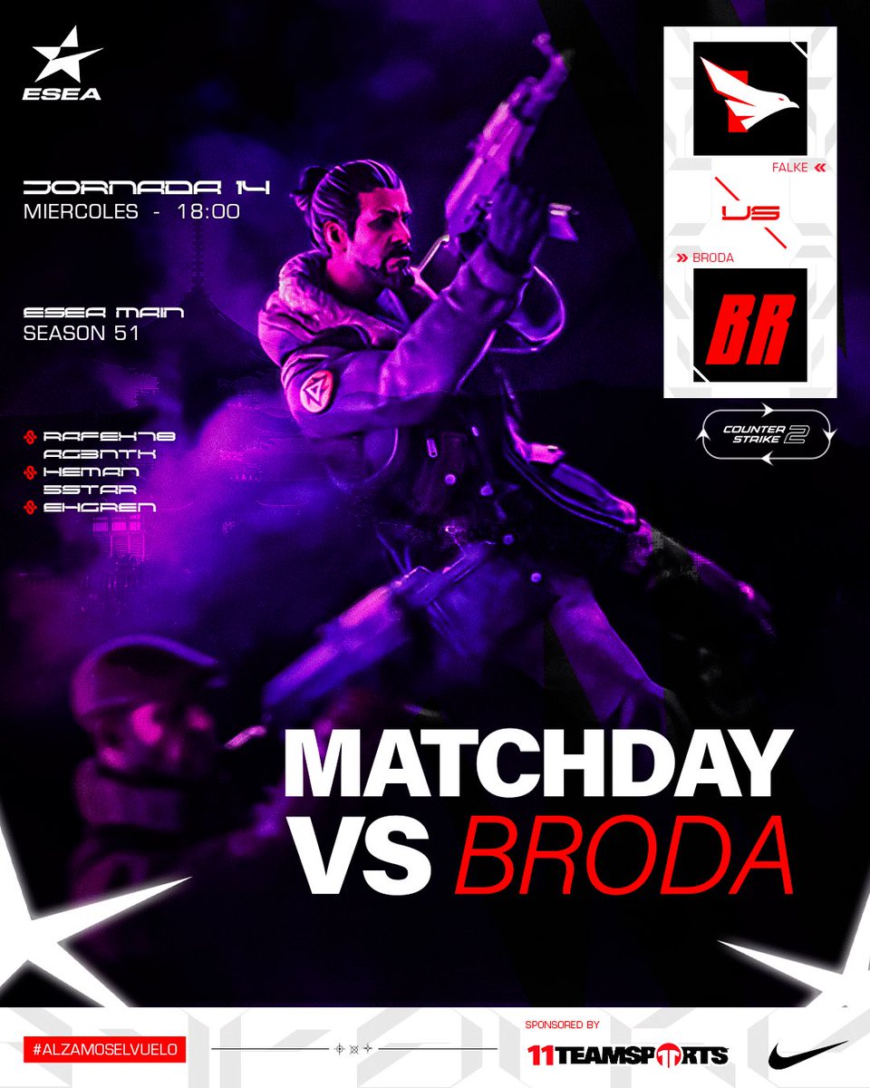 FALKE_EC's tweet image. Obligados a ganar si queremos estar en los PlayOffs. 

🏆 @ESEA 
📆 Jornada 14
🕢 18:00 
🆚 #BRODA 
📺 Twitch.tv/belizon92

#AlzamosElVuelo • #FalkeCS2