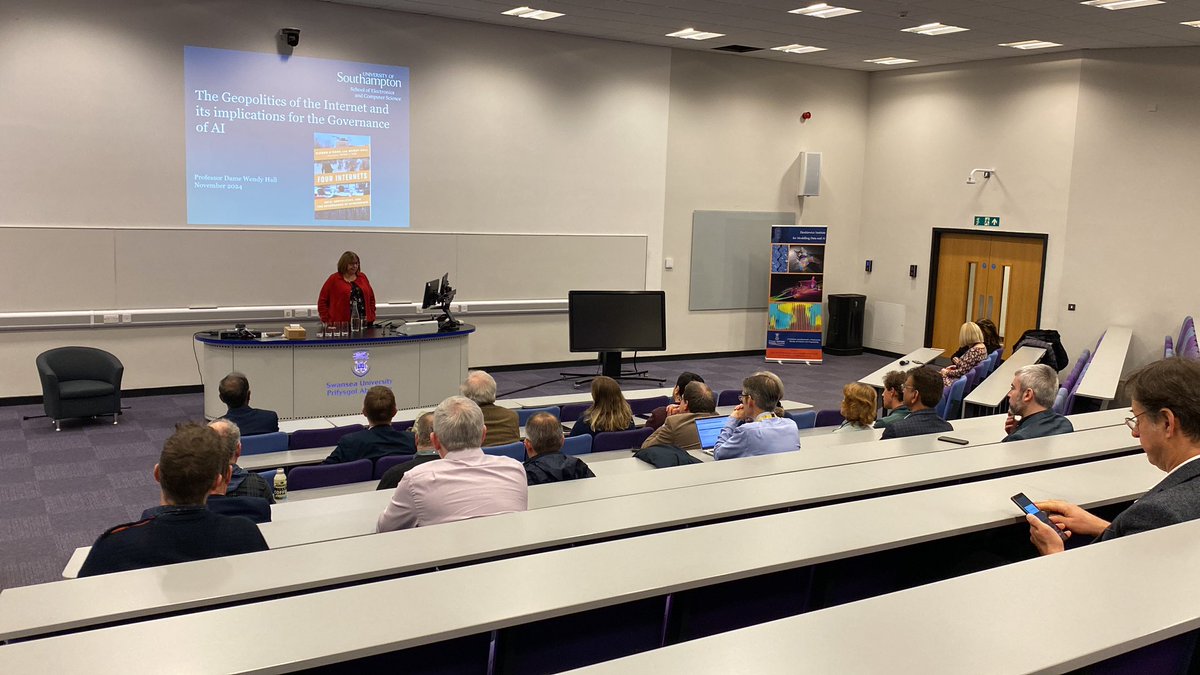Prof Ben Evans (@drbenevans) on Twitter photo Great to welcome Professor Dame Wendy Hall delivering the annual <a href="/ZienkiewiczInst/">Zienkiewicz Institute</a> lecture on the topic of The Geopolitics of the Internet and its Implications for the Governance of AI Great to welcome Professor Dame Wendy Hall delivering the annual <a href="/ZienkiewiczInst/">Zienkiewicz Institute</a> lecture on the topic of The Geopolitics of the Internet and its Implications for the Governance of AI
