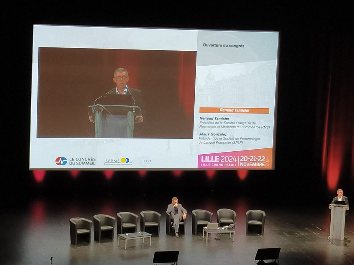 ReseauMorphee's tweet photo. Le Congrès du #sommeil édition 2024, c'est parti !
Les Pr Tamisier et Gonzalez lance officiellement l'ouverture du congrès 
#sommeil #lille #actu https://t.co/J4EABc4TEG