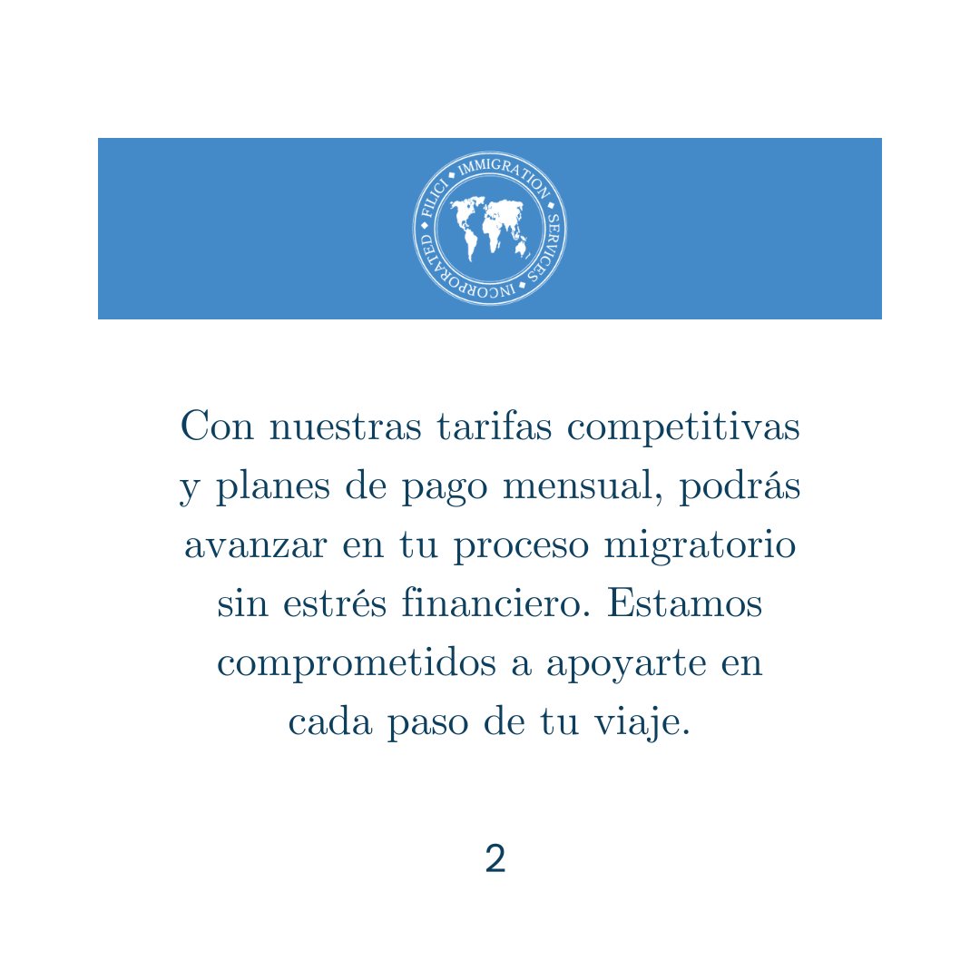 FiliciIS's tweet photo. ¿Sabías que en Filici Immigration Services ofrecemos planes de pago accesibles? 💳
Avanza en tu proceso migratorio sin preocupaciones financieras.
✔ Refugio
✔ Razones Humanitarias
✔ Residencia Permanente
Estamos aquí para ayudarte. 🤝
#InmigraciónCanadá #PlanesDePago https://t.co/T4uKupyuPO