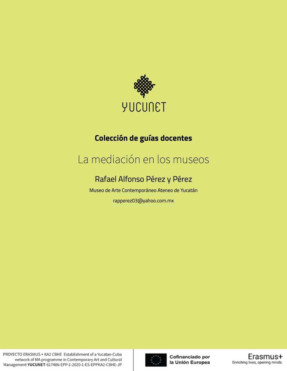 📚BIBLIOTECA ILM📚
Te recomendamos:
“Colección de guías docentes. La mediación en los museos”

Descárgalo en el siguiente link
yucunet.org/uploads/docume…

#mediación #Museos #Educación #cultura #Historia #Arte #GestionCultural #innovación