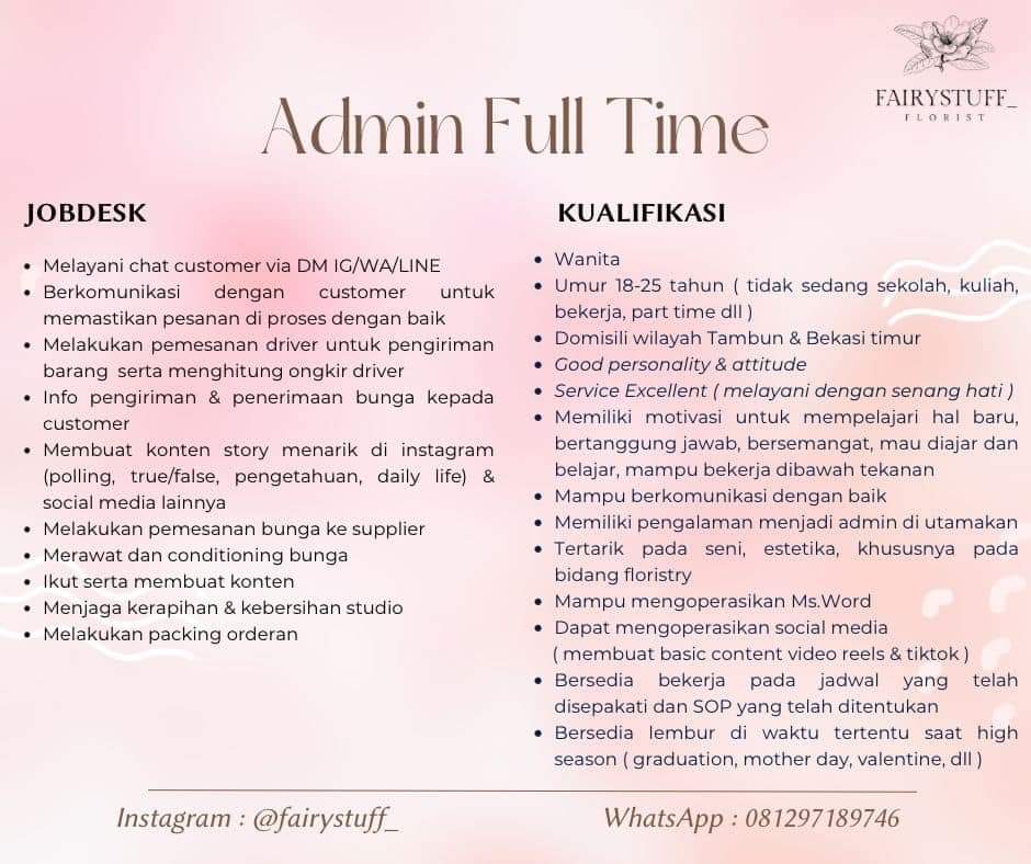 anoe_freelance's tweet image. Loker
#lokerbekasi #lokertambun #lokeradmin