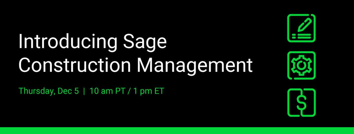 Join our webinar and discover how to track bids, enhance collaboration, and control job costs in real time. All in one native-cloud platform at competitive pricing! Register today.

hubs.la/Q02YWGCp0

#CloudERP #SageConstruction #ConstructionManagemen