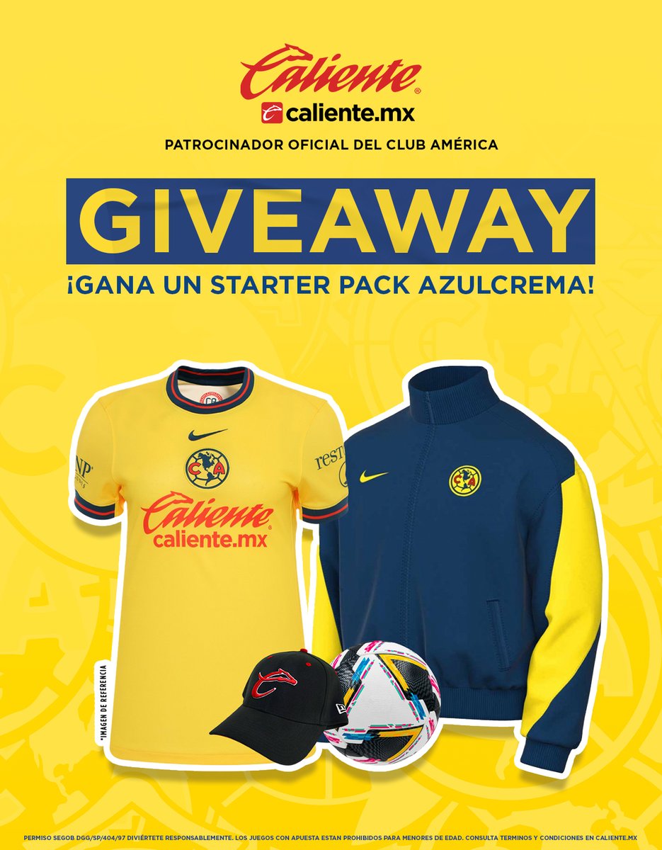 ClubAmerica's tweet image. ¡Águilas! Participen para ganar un starter pack junto a Caliente.mx 🦅

1️⃣ Dale RT y ❤️
2️⃣ Sigue a @calientesports en TW e IG 📲instagram.com/caliente_sport…
3️⃣ Etiqueta a un amigo, comenta tu jugador favorito del América y agrega el HT #MásAcciónMásDiversión 🔥

TTyCC

📜…