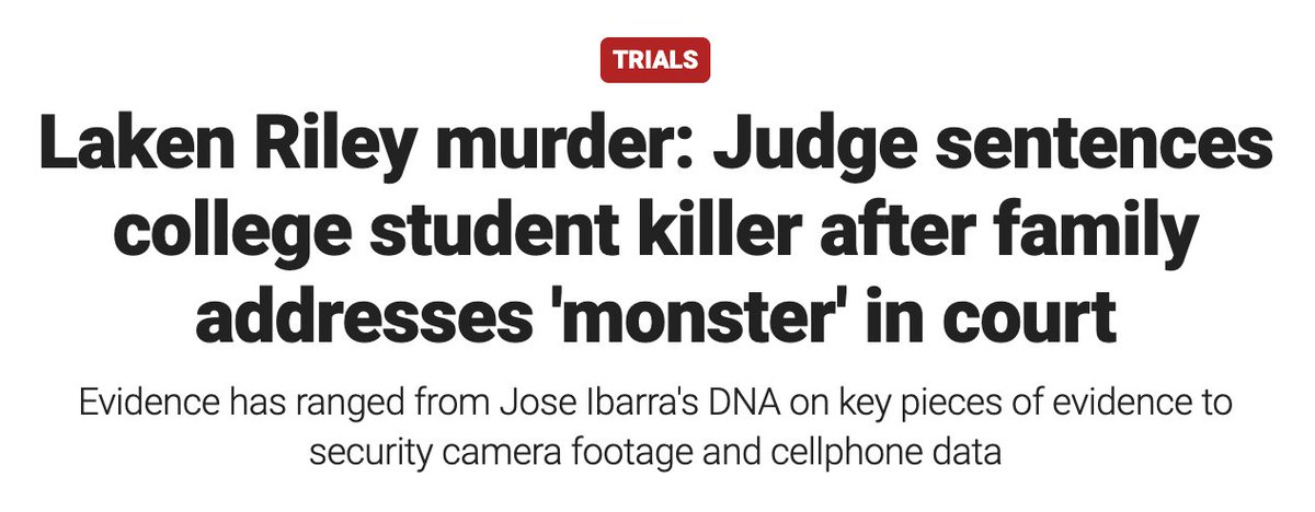 Nothing will make up for what Laken Riley’s family lost. I hope today provides her loved ones with at least some semblance of justice for the heinous and unimaginable tragedy.

Laken’s death was preventable, and we must protect our communities from vicious criminals who hold no