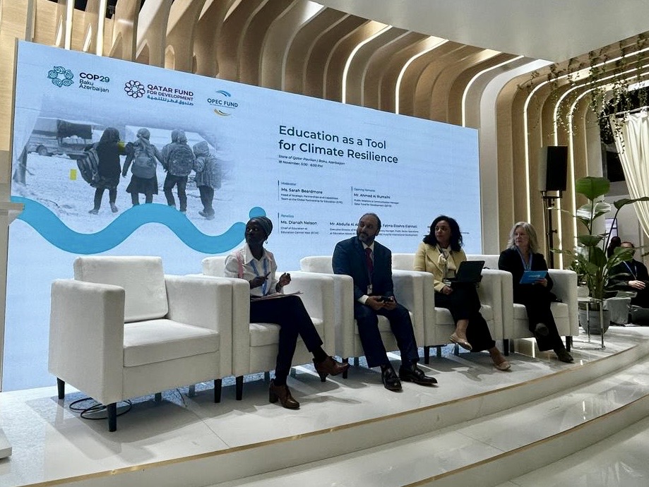 EduCannotWait's tweet photo. "If we acknowledge the importance of #education in #ClimateChange awareness &amp; focus on turning awareness into concrete action, we can take a big leap forward." ~@EAA_Foundation's Abdulla Al Abdulla

📍@COP29_AZ
@UNFCCC #RightHereRightNow #ActNow #COP29Baku #222MillionDreams✨📚 https://t.co/66Wc5WnnB5