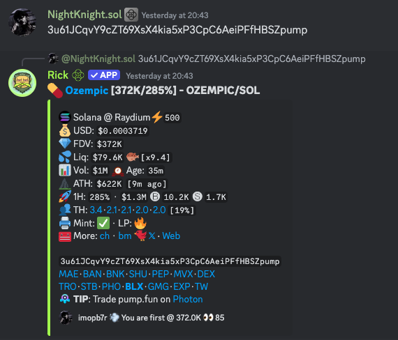 kitchen0x's tweet photo. Normies are here.

We're frontrunning them.

$CHILLGUY 13m > 522m (40.2x)
$QUANT 3.1m > 83m (26.8x)
$finance 81k > 5.8m (71.6x)
$OZEMPIC 372k > 8m (21.5x)

Are you?

Retweet for an invite ♻️ https://t.co/FHHqwzA4qc