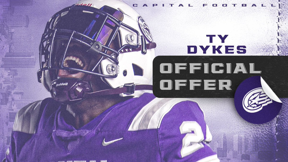 Ty Dykes (@tydykes) on Twitter photo Big thank you to <a href="/Coachcalexander/">Charles Alexander</a> and <a href="/CapitalU_FB/">Capital University Football</a> for giving me the opportunity to continue my academic and athletic career at the next level!
#offer #football #nextlevel Big thank you to <a href="/Coachcalexander/">Charles Alexander</a> and <a href="/CapitalU_FB/">Capital University Football</a> for giving me the opportunity to continue my academic and athletic career at the next level!
#offer #football #nextlevel