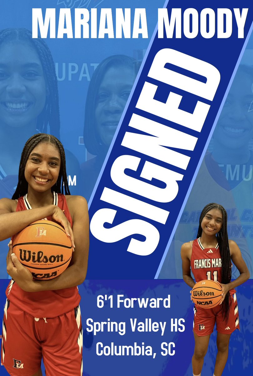 Francis Marion WBB (@fm_wbb) on Twitter photo We don’t rebuild, we #reload and we went back to a familiar spot! Welcome to the family <a href="/MMoody2025/">Mariana Moody</a>! We can’t wait to do work with you! <a href="/SpringValleyWBB/">Spring Valley Women's Hoops</a>
#TheNewEdition25🏀. #SwampEm We don’t rebuild, we #reload and we went back to a familiar spot! Welcome to the family <a href="/MMoody2025/">Mariana Moody</a>! We can’t wait to do work with you! <a href="/SpringValleyWBB/">Spring Valley Women's Hoops</a>
#TheNewEdition25🏀. #SwampEm