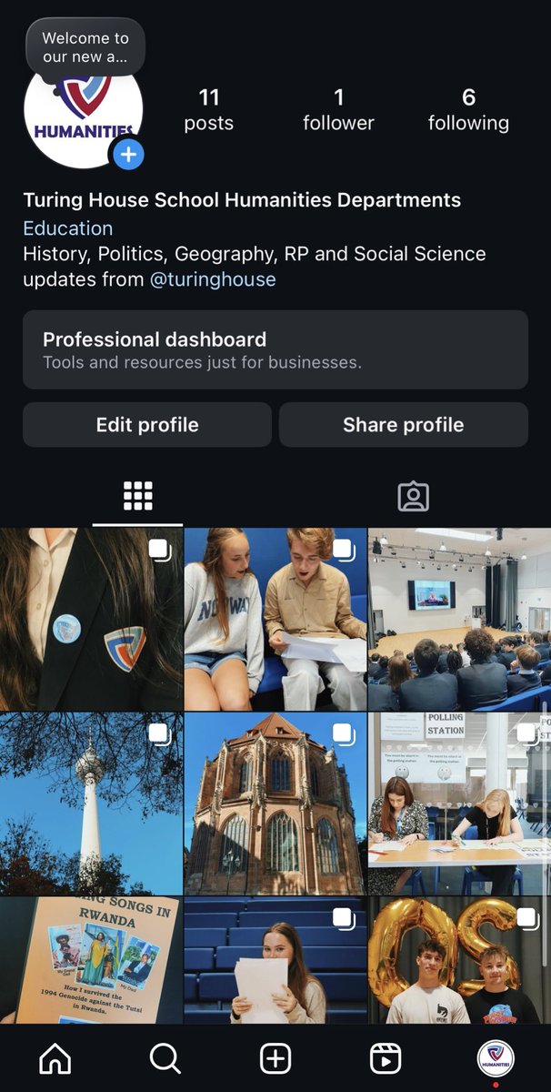 Here we are on Instagram under the handle @humanities_ths