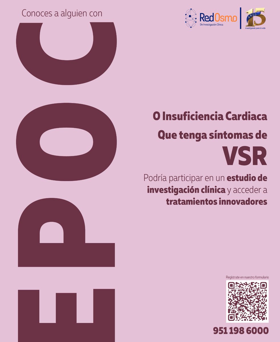 OSMOmx's tweet photo. Día Mundial de la #EPOC 🌍
En Red OSMO nos unimos a la lucha contra la Enfermedad Pulmonar Obstructiva Crónica ofreciendo pruebas sin costo de #VSR 🫁 para pacientes con EPOC.
Pacientes diagnosticados con EPOC.
Mayores de 18 años.
👉 Regístrate aquí: https://t.co/aUrpsBWGUu https://t.co/NmLBqIKGdW