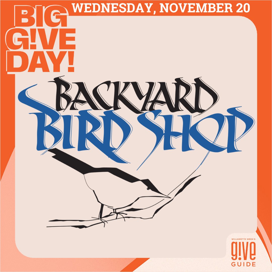 Today is another BIG GIVE DAY! The prize: a $500 gift card to Backyard Bird Shop. Donate $10 or more to Literary Arts or any participating nonprofit for a chance to win this prize! Visit lit-arts.org/giveguide to donate. Thank you for your continued support! ❤️ #giveguide