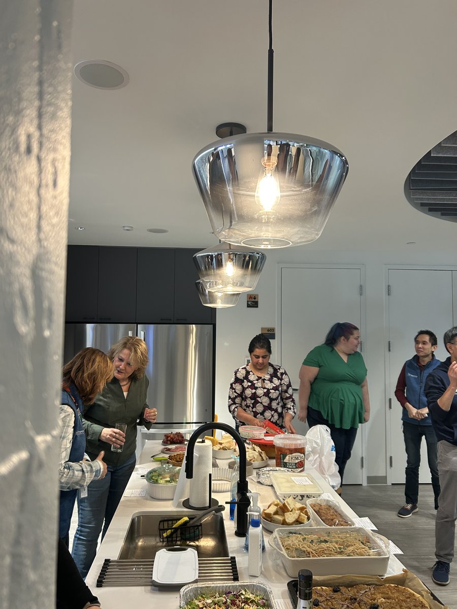 hotspotthera's tweet photo. The HotSpot team gathered for a potluck to enjoy foods ranging from smoked turkey to eggplant lasagna to sesame balls. What a treat to experience such a range of cooking and to come together ahead of the Thanksgiving Day holiday! https://t.co/yrB7I9g3Q9