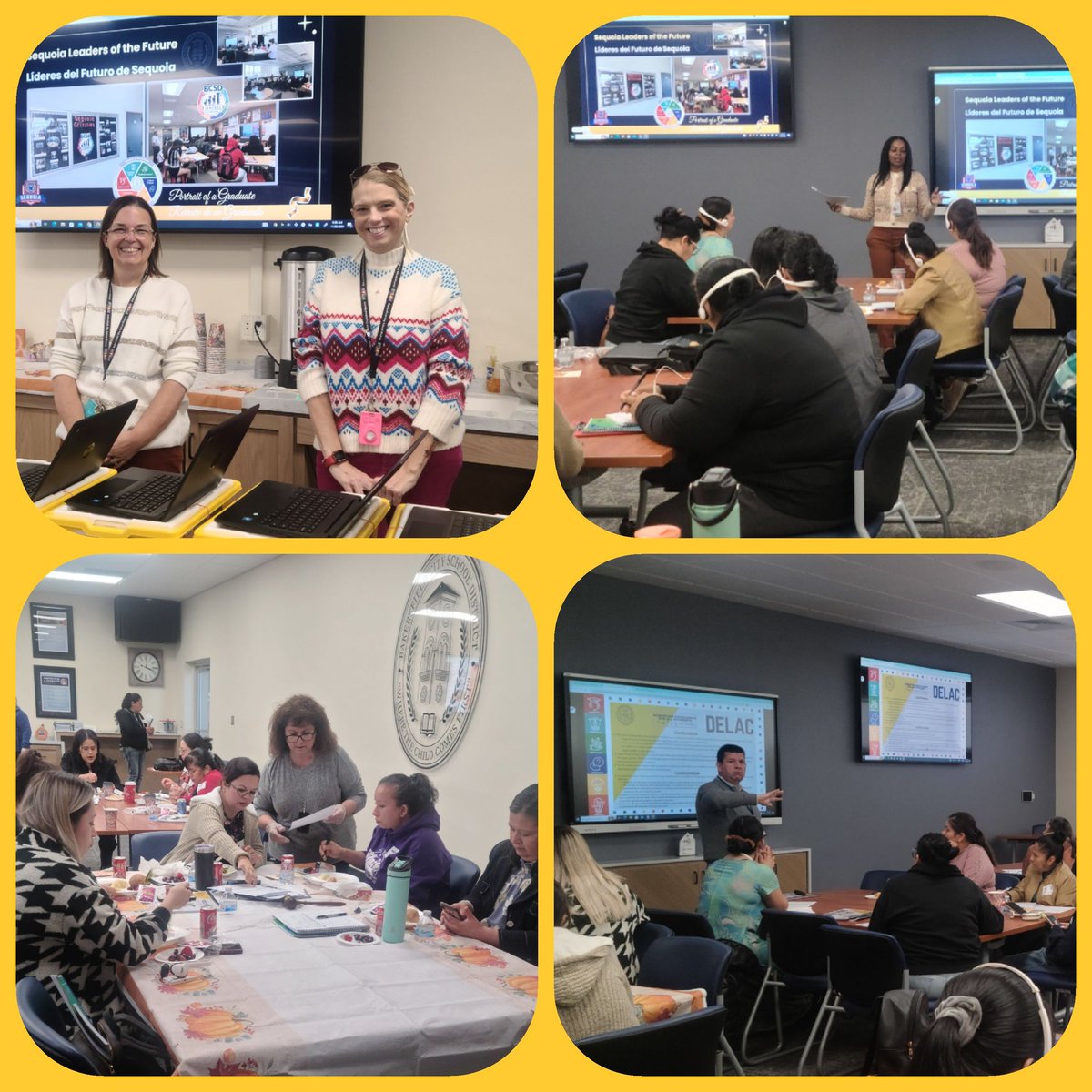 Amazing day with ELP, Ms. Williams and all our parents at the District English Learner Advisory Committee!! #teambcsd