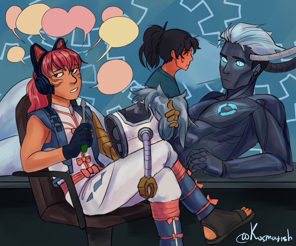 Kosmatish's tweet photo. New brain-trio (old brain trio: Pix, Nya, Zane)

#ninjagofanart #NinjagoDragonsRising https://t.co/8wvxKKyVXo